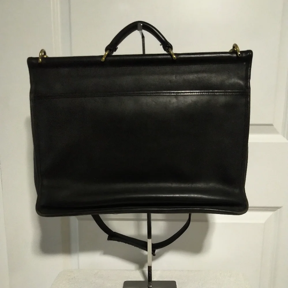 COACH Vintage Leather Briefcase/ Messenger Laptop Bag With Strap